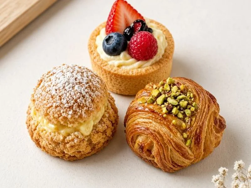 Pastry - Cinnamon Croissant Bites with White Icing