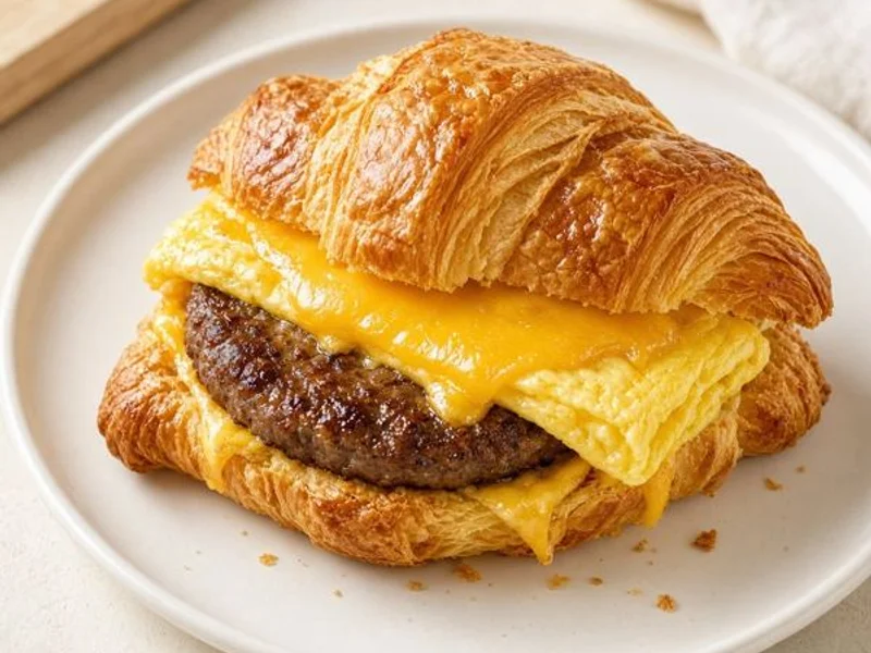 Sausage, Egg & Cheese on Croissant - Panera Bread