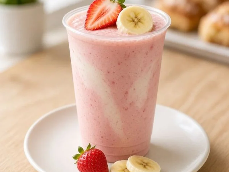 Strawberry Banana Smoothie with Greek Yogurt - Panera Bread